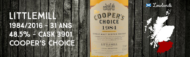 Littlemill – 1984/2016 – 31yo – 48,5% – Cask 3901 – Cooper’s Choice for La Boutique Du Chemin
