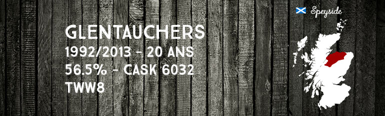 Glentauchers – 1992/2013 – 20yo – 56,5% – Cask 6032 – The Whisky Warehouse n°8