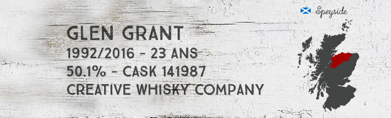 Glen Grant – 1992/2016 – 23yo – 50,1% – Cask 141987 – Creative Whisky Company