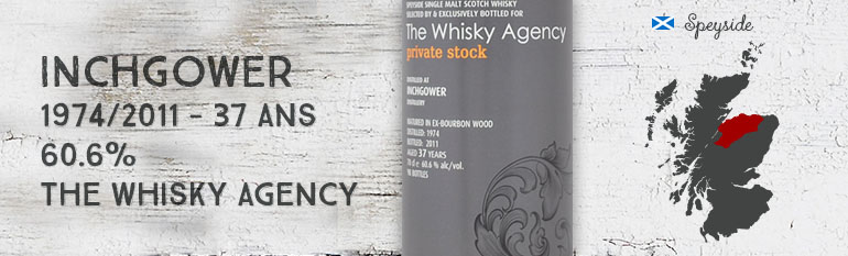 Inchgower – 1974/2011 – 37yo – 60,6% – The Whisky Agency – Private stock