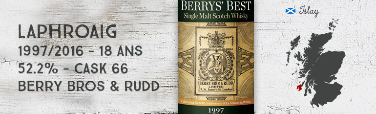 Laphroaig – 1997/2016 – 18yo – 52,2% – Cask 66 – Berry Bros & Rudd for LMDW