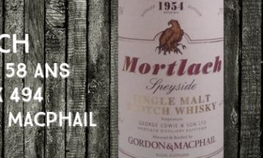 Mortlach - 1954/2012 - 58yo - 43% - Cask 494 - Gordon & MacPhail - Rare Old