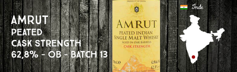 Amrut – Peated – Cask Strength – 62,8% – OB – Batch 13 – 2014