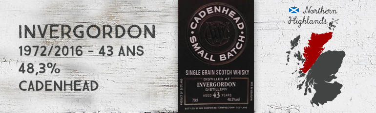 Invergordon – 1972/2016 – 43yo – 48,3% – Cadenhead – Small Batch