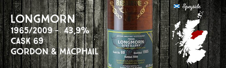 Longmorn – 1965/2009 – 43,9% – Cask 69 – Gordon & MacPhail – For Japan Import System