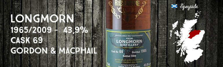 Longmorn – 1965/2009 – 43,9% – Cask 69 – Gordon & MacPhail – For Japan Import System