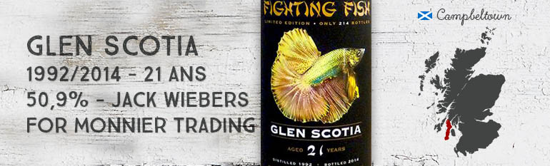 Glen Scotia – 1992/2014 – 21yo – 50,9% – Jack Wiebers – for Monnier Trading – Fighting Fish