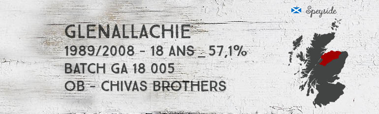 Glenallachie – 1989/2008 – 18yo – 57,1% – Batch GA 18 005 – OB – Chivas Brothers CS Edition