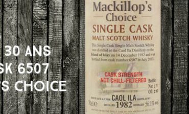 Caol Ila - 1982/2013 - 30yo - 56,1% - Cask 6507 - Mackillop’s Choice - Single cask - Cask Strength