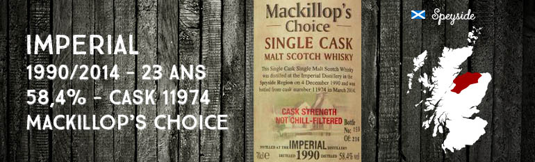 Imperial – 1990/2014 – 23yo – 58,4% – Cask 11974 – Mackillop’s Choice – Single cask – Cask Strength