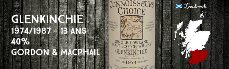 Glenkinchie – 1974/1987 – 13yo – 40% – Gordon & Macphail – Old Map Label