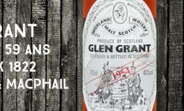 Glen Grant - 1954/2014 - 59yo - 40% - Cask 1822 - Gordon & MacPhail - Rare Vintage