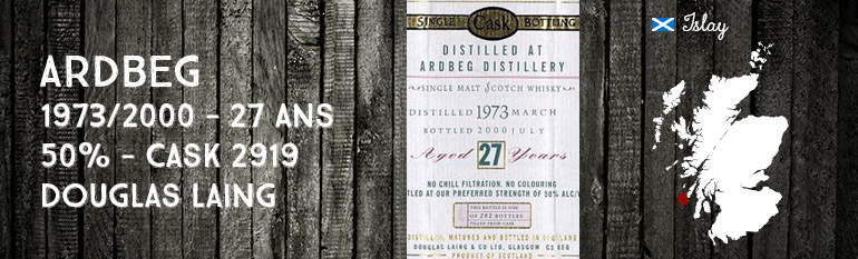 Ardbeg – 1973/2000 – 27yo – 50% – Cask 2919 – Douglas Laing – Old Malt Cask