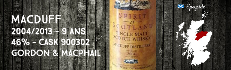 Macduff – 2004/2013 – 9yo – 46% – Cask 900302 – Gordon & MacPhail – Spirit of Scotland – for Van Wees
