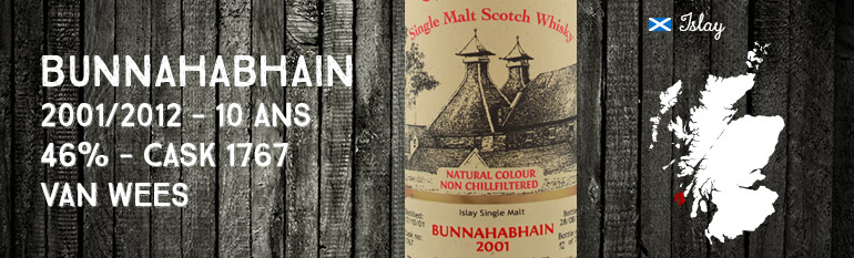 Bunnahabhain – 2001/2012 – 10yo – 46% – Cask 1767 – Van Wees – The Ultimate