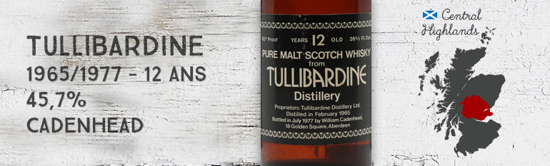 Tullibardine – 1965/1977 – 12yo – 45,7% – Cadenhead – Black Dumpy