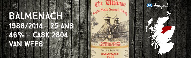 Balmenach – 1988/2014 – 25yo – 46% – Cask 2804 – Van Wees – The Ultimate