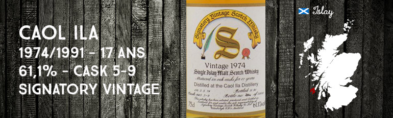 Caol Ila – 1974/1991 – 17yo – 61,1% – Casks 5-9 – Signatory Vintage – Dumpy