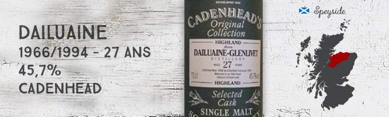Dailuaine – 1966/1994 – 27yo – 45,7% – Cadenhead – Original Collection