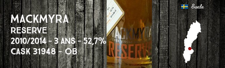 Mackmyra – Reserve – 2010/2014 – 3yo – 52,7% – Cask 31948 – OB