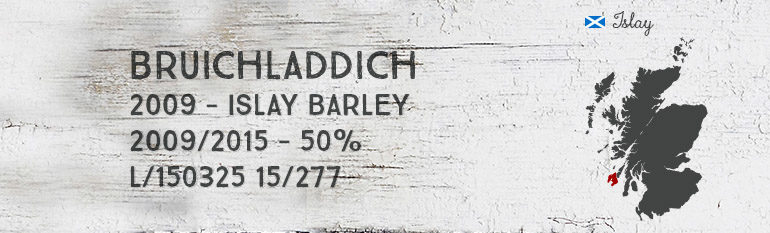 Bruichladdich – 2009 – Islay Barley – 2009/2015 – 50% – OB – L/150325 15/277