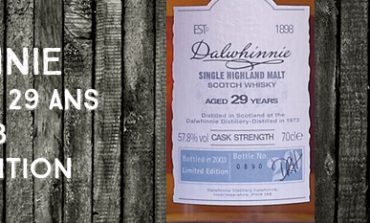 Dalwhinnie - 1973/2003 - 29 ans - 57,8% - OB - Limited Edition