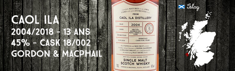 Caol Ila – 2004/2018 – 13 ans – 45% – Cask 18/002 – Gordon & MacPhail – Connoisseurs Choice