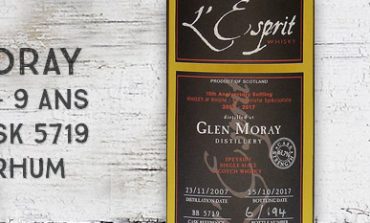 Glen Moray - 2007/2017 - 9 ans - 61,7% - Cask 5719 - Whisky & Rhum - L’Esprit