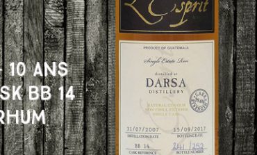 Darsa - 2007/2017 - 10 ans - 59,6% - Cask BB 14 - Whisky & Rhum - L’esprit - Single Cask Collection - Guatemala