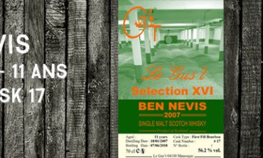 Ben Nevis - 2007/2018 - 11 ans - 56,2% - Cask 17 - Le Gus’t - Selection XVI