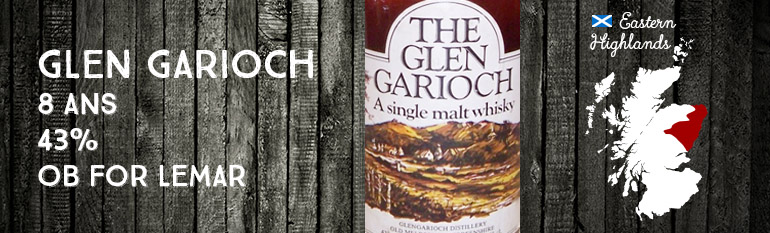 Glen Garioch – 8 ans – 43% – OB for Lemar – Brown Dumpy Bottle