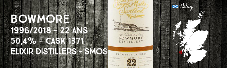 Bowmore – 1996/2018 – 22 ans – 50,4% – Cask 1371 – Elixir Distillers – The Single Malts of Scotland